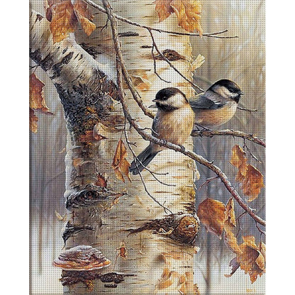 Bird On Branch - 18CT Stamped Cross Stitch 40*50CM