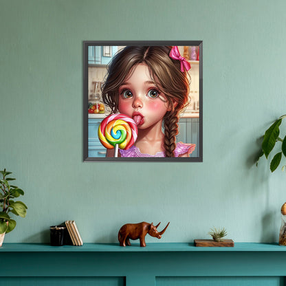 Smart Candy Girl - Full Round Drill Diamond Painting 30*30CM