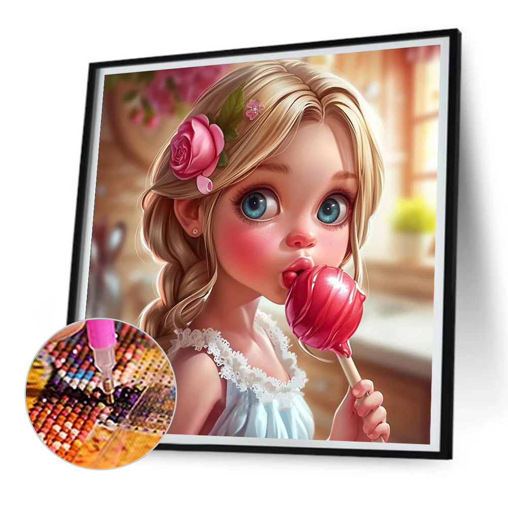 Smart Candy Girl - Full Round Drill Diamond Painting 30*30CM