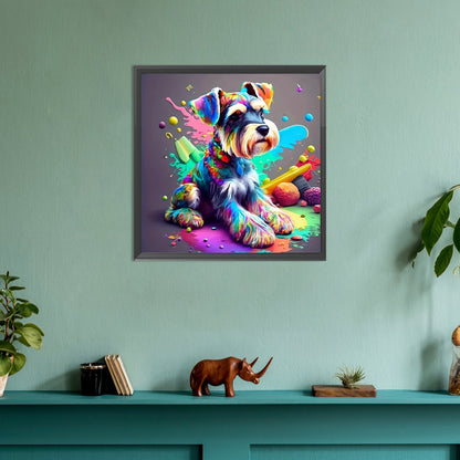 Painted Dog - Full Round Drill Diamond Painting 30*30CM