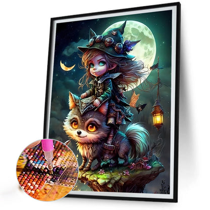 Fantasy Witches And Beasts - Full AB Round Drill Diamond Painting 40*50CM