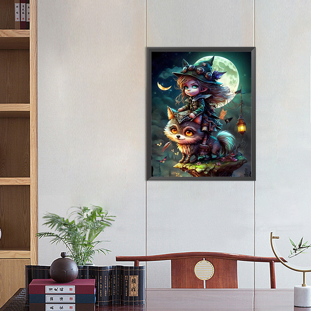 Fantasy Witches And Beasts - Full AB Round Drill Diamond Painting 40*50CM