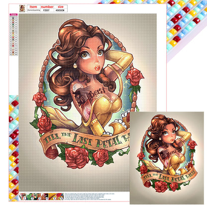 Disney Princess-Princess Belle - Full Square Drill Diamond Painting 40*50CM