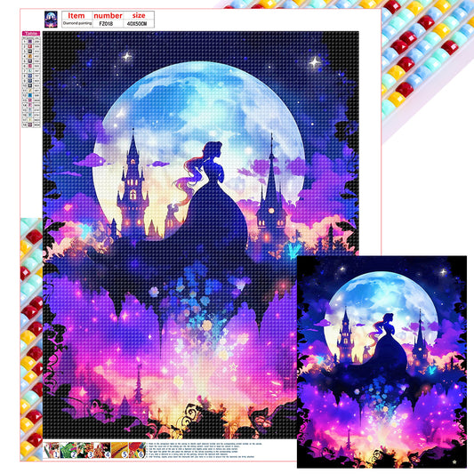 Disney Princess Silhouette - Full Square Drill Diamond Painting 40*50CM