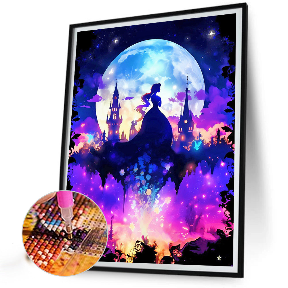 Disney Princess Silhouette - Full Square Drill Diamond Painting 40*50CM