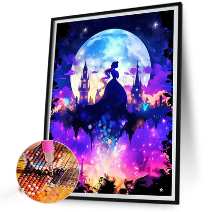 Disney Princess Silhouette - Full Square Drill Diamond Painting 40*50CM