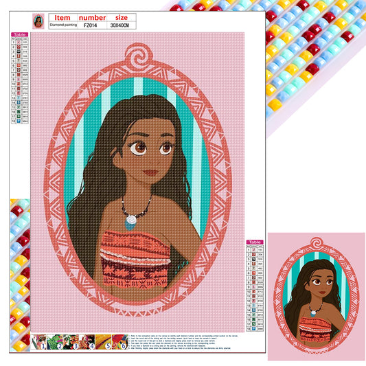 Disney Princess-Princess Moana - Full Square Drill Diamond Painting 30*40CM