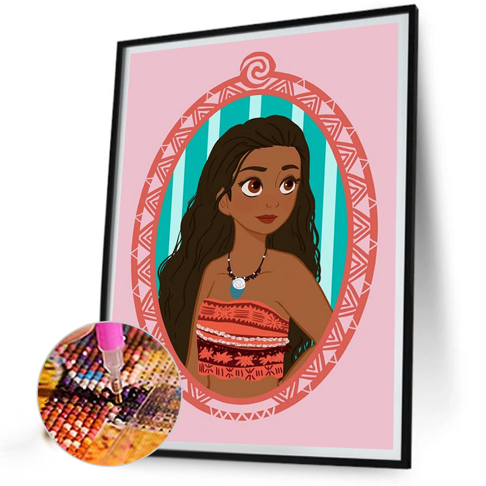 Disney Princess-Princess Moana - Full Square Drill Diamond Painting 30*40CM