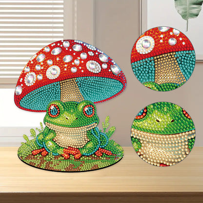 Special Shape Desktop Diamond Painting Art Home Decor (Mushroom Umbrella Frog 2)