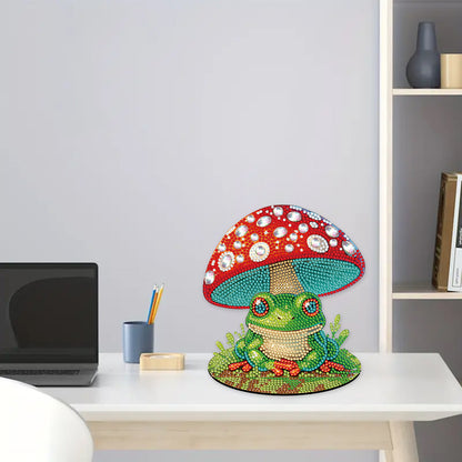 Special Shape Desktop Diamond Painting Art Home Decor (Mushroom Umbrella Frog 2)