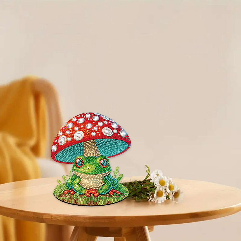 Special Shape Desktop Diamond Painting Art Home Decor (Mushroom Umbrella Frog 2)