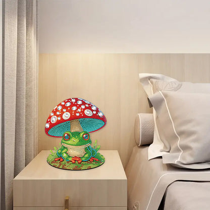 Special Shape Desktop Diamond Painting Art Home Decor (Mushroom Umbrella Frog 2)