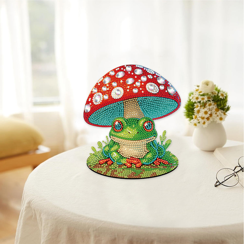 Special Shape Desktop Diamond Painting Art Home Decor (Mushroom Umbrella Frog 2)