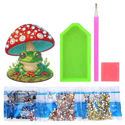 Special Shape Desktop Diamond Painting Art Home Decor (Mushroom Umbrella Frog 2)