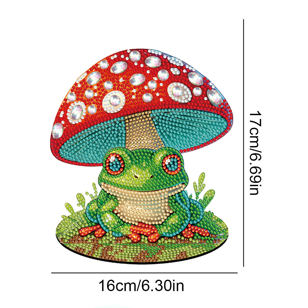 Special Shape Desktop Diamond Painting Art Home Decor (Mushroom Umbrella Frog 2)