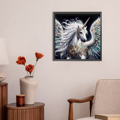 Unicorn With Wings - Full Round Drill Diamond Painting 30*30CM