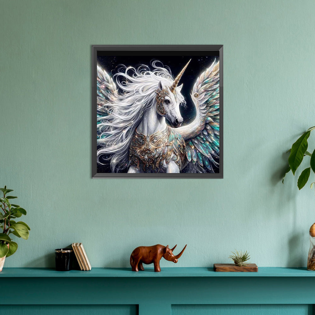 Unicorn With Wings - Full Round Drill Diamond Painting 30*30CM