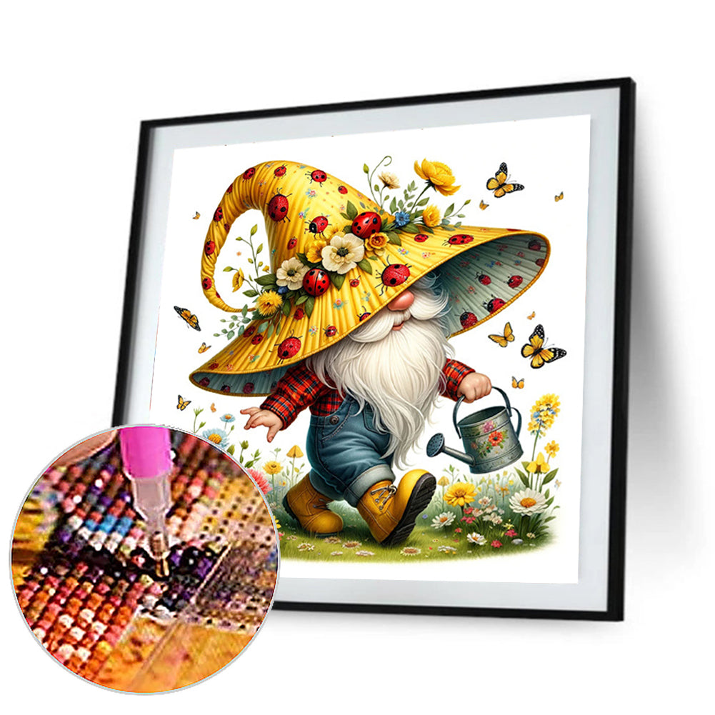 Spring Gnome Gardener - Full Square Drill Diamond Painting 40*40CM