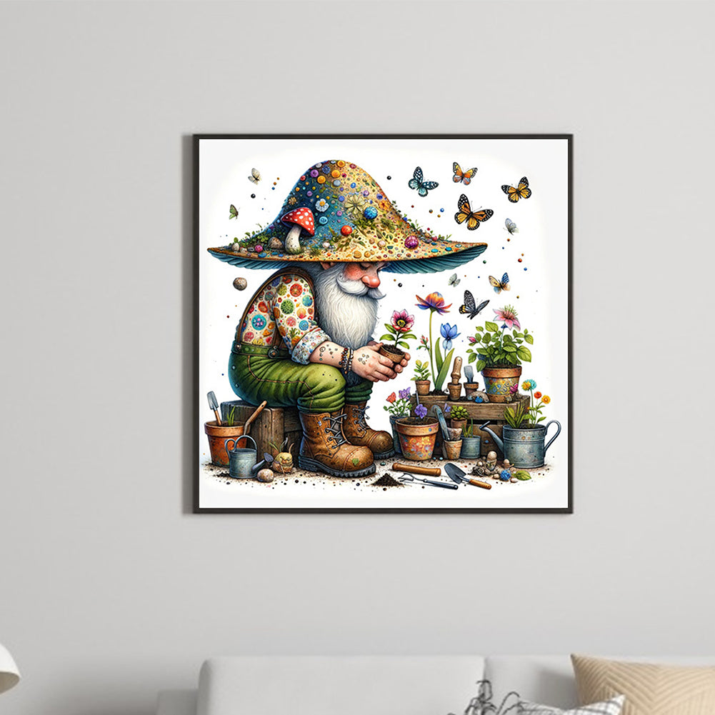 Spring Gnome Gardener - Full Square Drill Diamond Painting 40*40CM