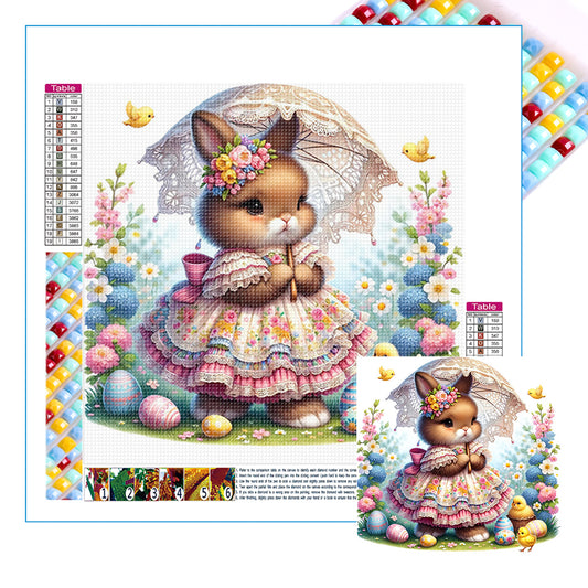 Spring Garden Rabbit - Full Square Drill Diamond Painting 40*40CM