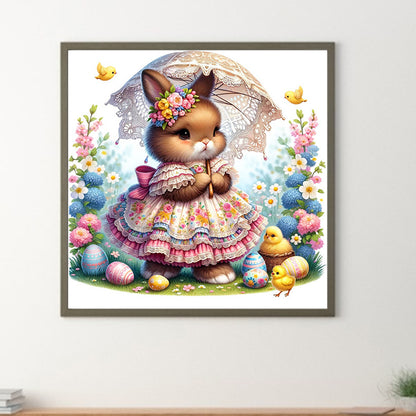 Spring Garden Rabbit - Full Square Drill Diamond Painting 40*40CM