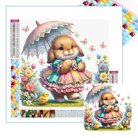 Spring Garden Rabbit - Full Square Drill Diamond Painting 40*40CM