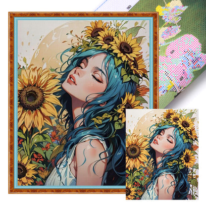 Girl - 11CT Stamped Cross Stitch 45*55CM