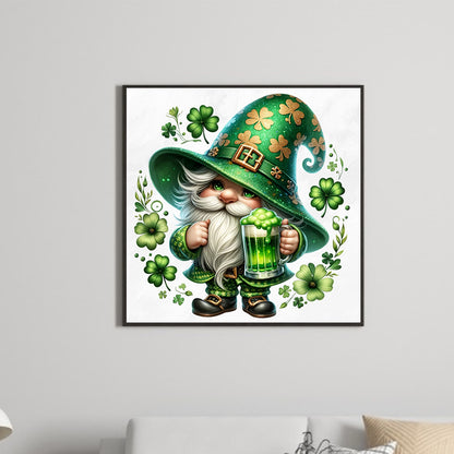 St. Patrick'S Day Gnome - Full Square Drill Diamond Painting 40*40CM