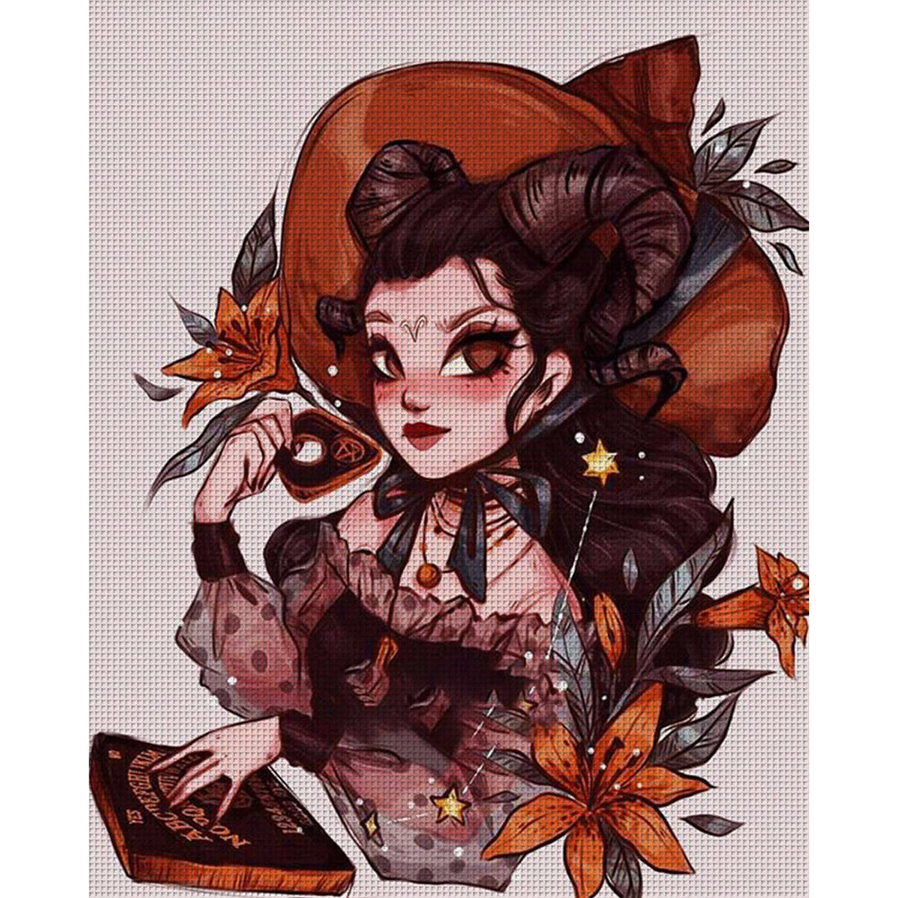 Witch - 11CT Stamped Cross Stitch 40*50CM