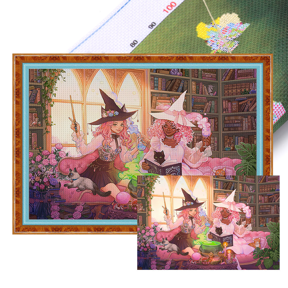 Witch - 11CT Stamped Cross Stitch 70*50CM