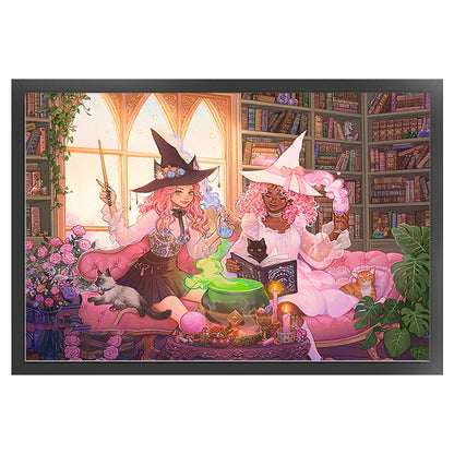 Witch - 11CT Stamped Cross Stitch 70*50CM