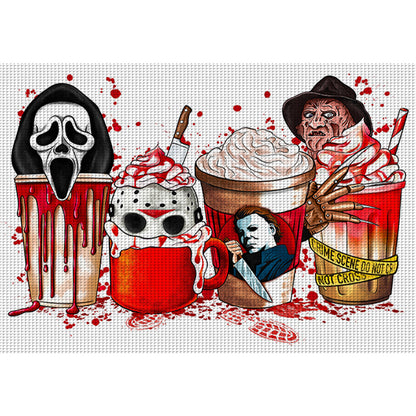 Skull Cup Dessert - 11CT Stamped Cross Stitch 70*55CM