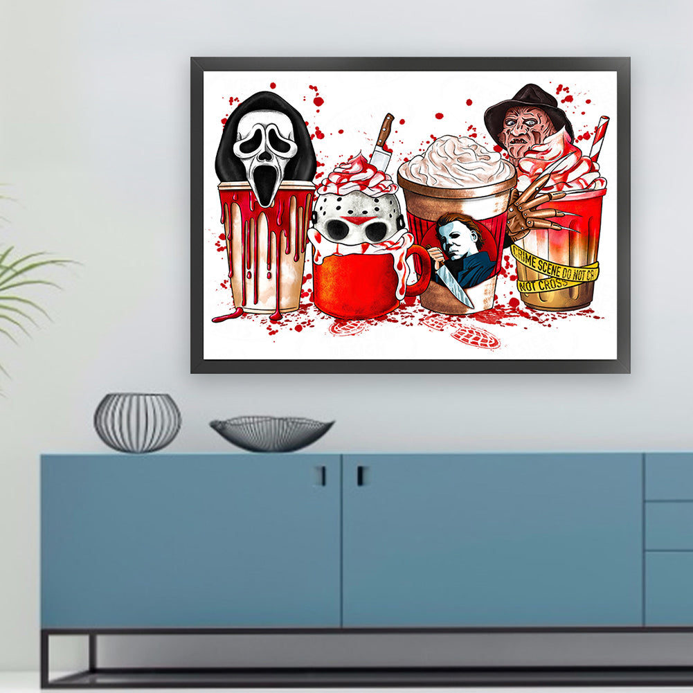 Skull Cup Dessert - 11CT Stamped Cross Stitch 70*55CM