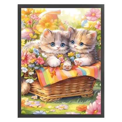 Two Kittens - 11CT Stamped Cross Stitch 40*56CM