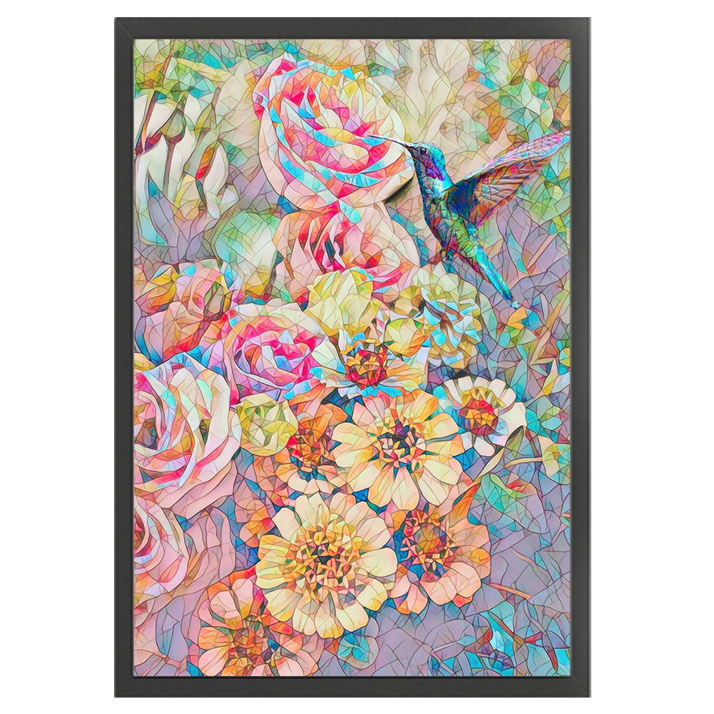 Hummingbirds And Flowers - 11CT Stamped Cross Stitch 40*60CM