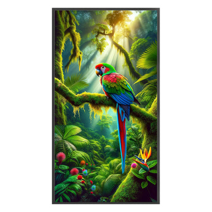 Parrot On Branch - 11CT Stamped Cross Stitch 40*70CM