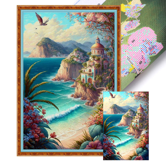 Seaside Scenery - 11CT Stamped Cross Stitch 50*75CM