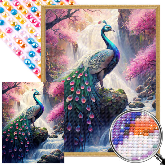 Peacock - Full AB Round Drill Diamond Painting 50*65CM