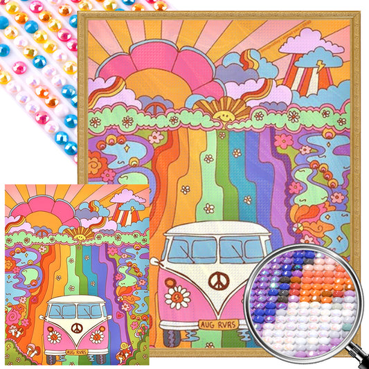 Rainbow World - Full AB Round Drill Diamond Painting 40*50CM