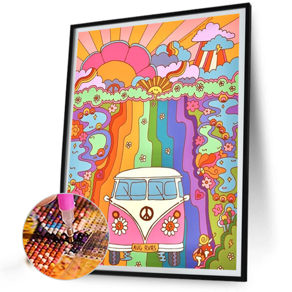 Rainbow World - Full AB Round Drill Diamond Painting 40*50CM