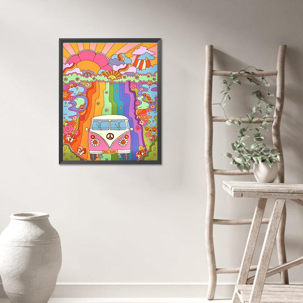 Rainbow World - Full AB Round Drill Diamond Painting 40*50CM