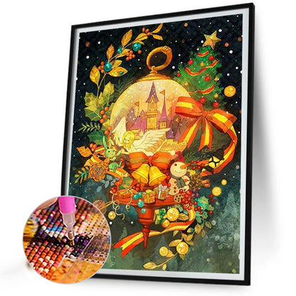 Cartoon Christmas Ball - Full AB Round Drill Diamond Painting 40*50CM