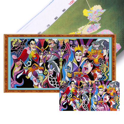 Disney Villains - 11CT Stamped Cross Stitch 100*50CM