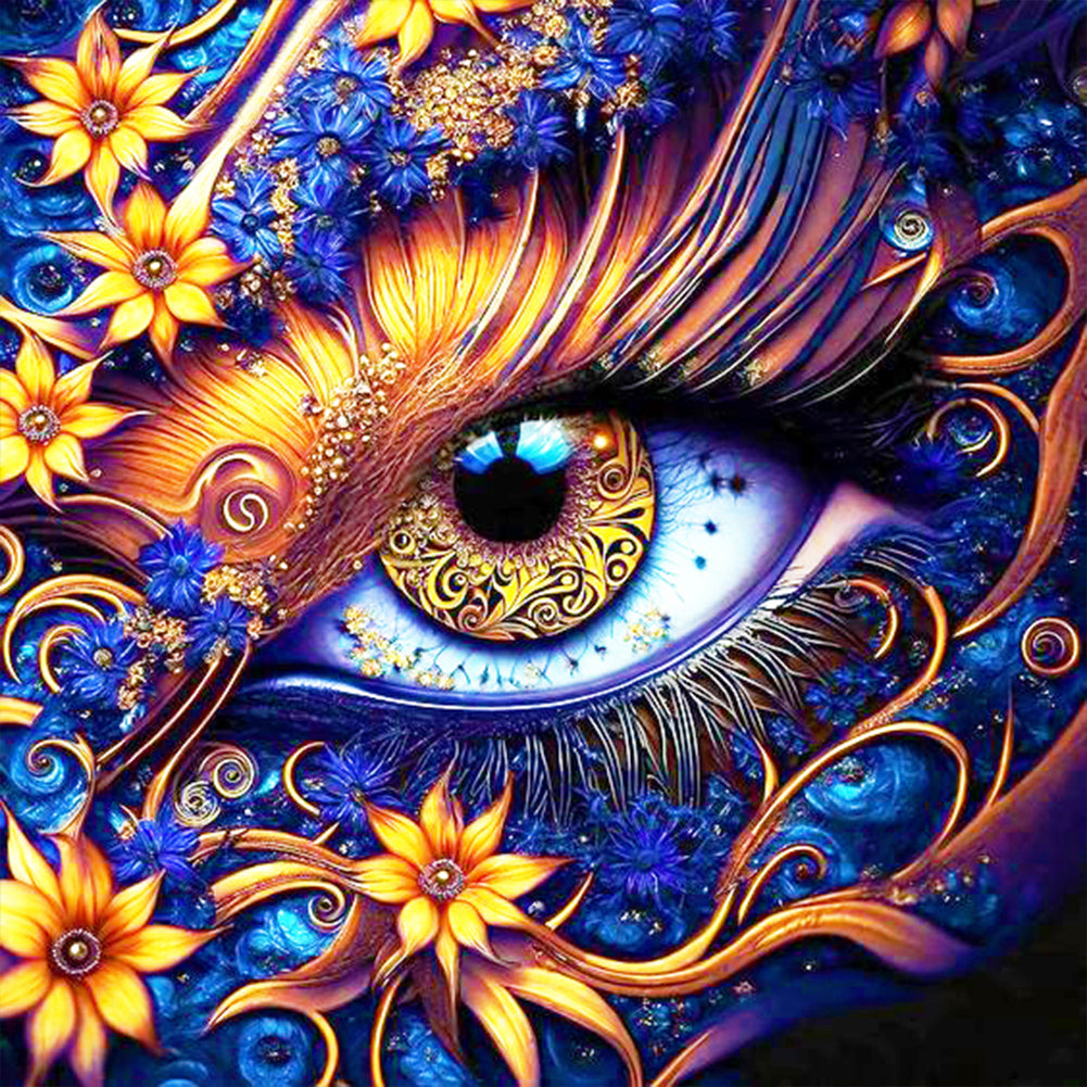 Flower And Dragon'S Eye - Full Round Drill Diamond Painting 30*30CM