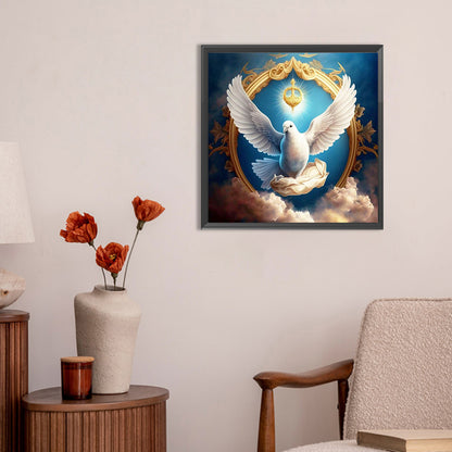 White Dove Of Heaven - Full Round Drill Diamond Painting 30*30CM