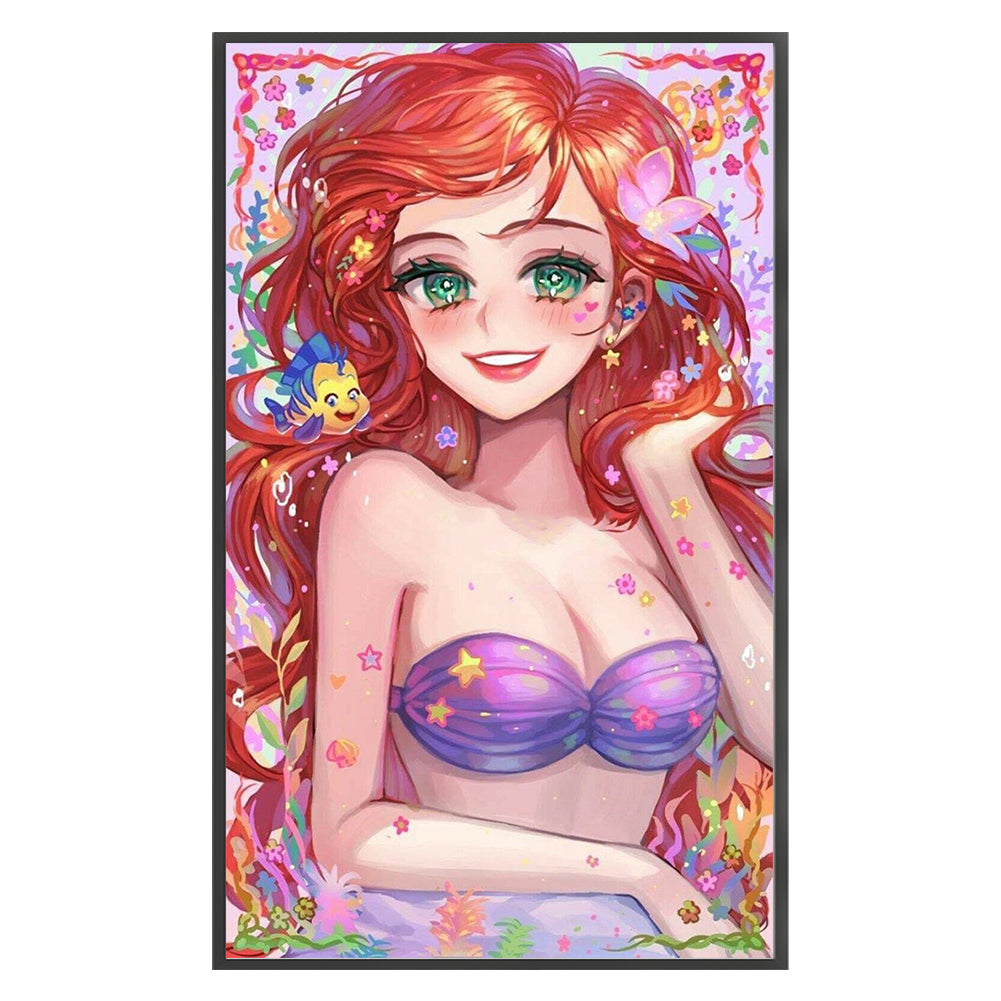 Disney-Princess Ariel - 11CT Stamped Cross Stitch 40*65CM