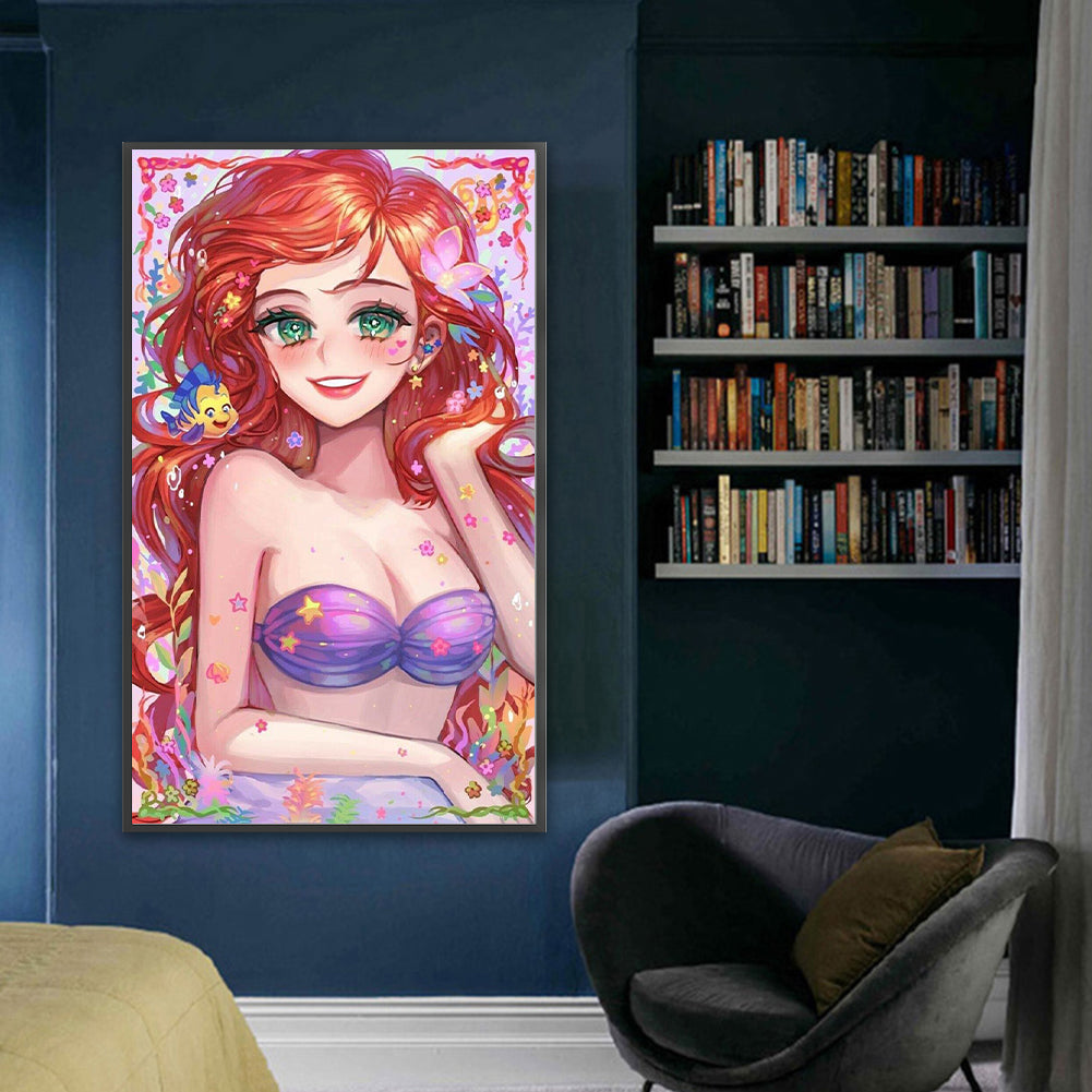 Disney-Princess Ariel - 11CT Stamped Cross Stitch 40*65CM