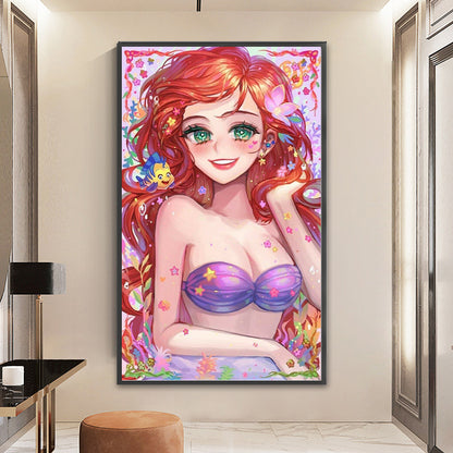 Disney-Princess Ariel - 11CT Stamped Cross Stitch 40*65CM