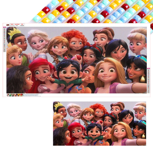 Disney Character Princess - Full Square Drill Diamond Painting 100*50CM