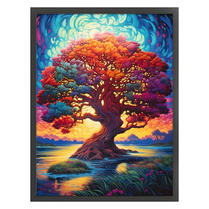 Life Tree - 14CT Stamped Cross Stitch 45*60CM